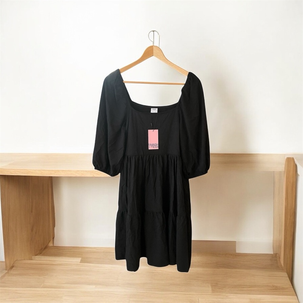 NEW Smash + Tess Poppy Mini Midnight Black Women's Dress Size Large